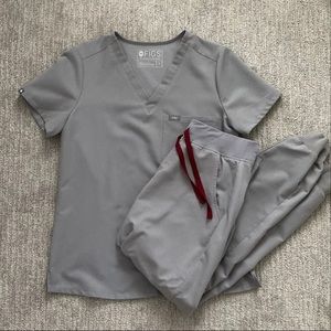 Figs Limited Edition Cement scrub top and bottom